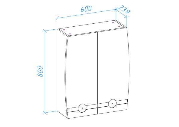 Шкаф подвесной Bellezza Абрис 60 4649709190016